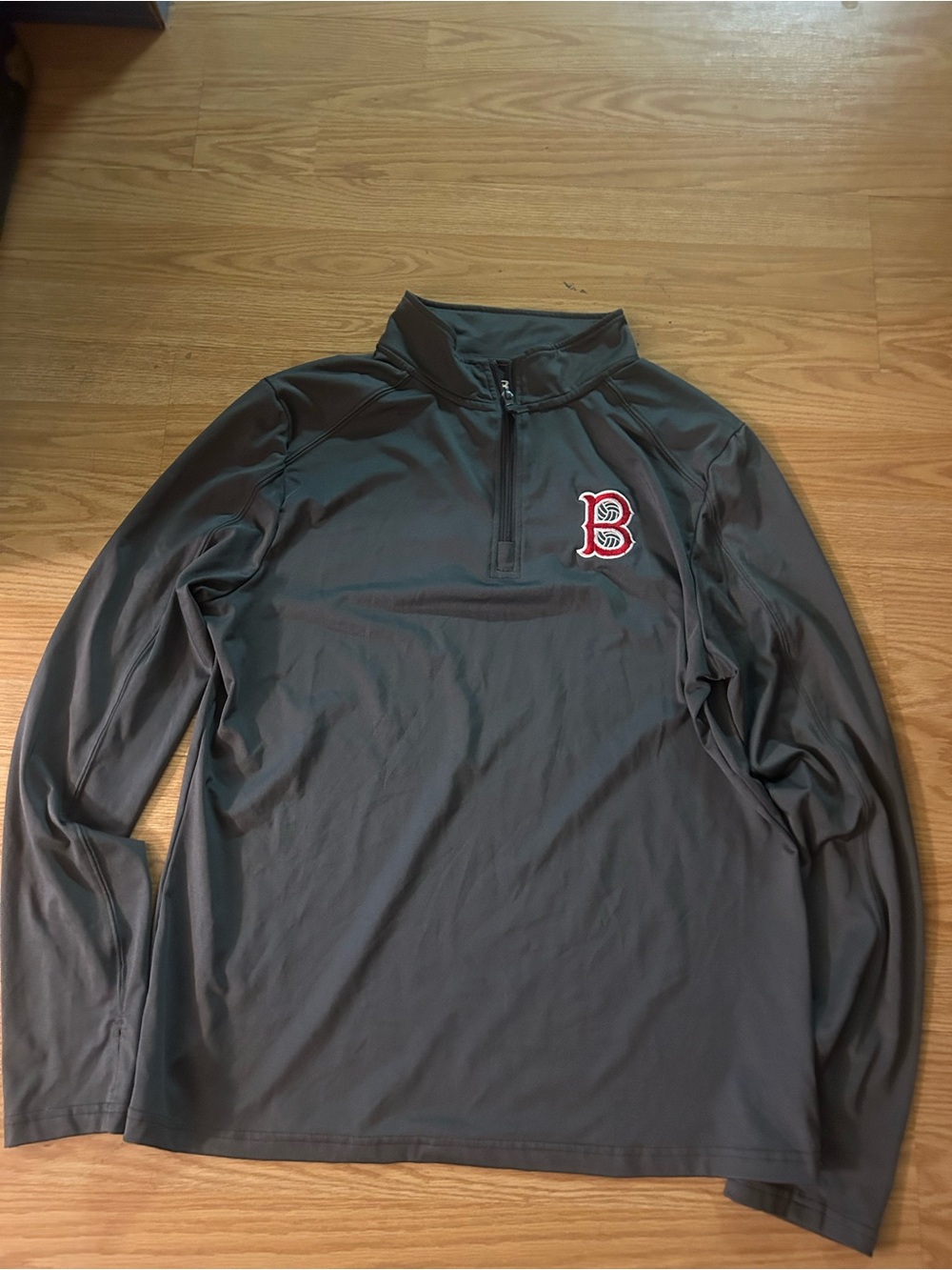 Boston Red Sox MLB Men's Gray 1/4 Zip Lightweight Long Sleeve Shirts extra large